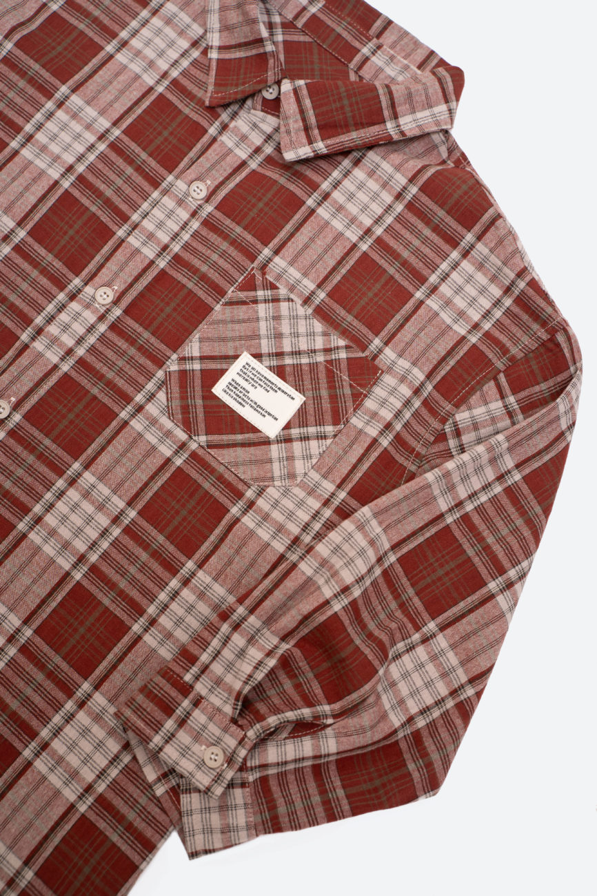 Рубашка Клетка бордо