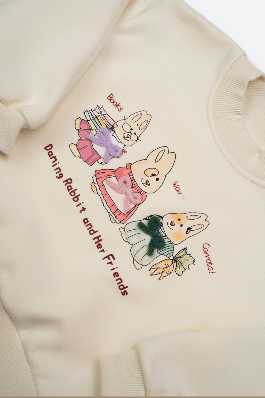 Свитшот зайчики с бантами