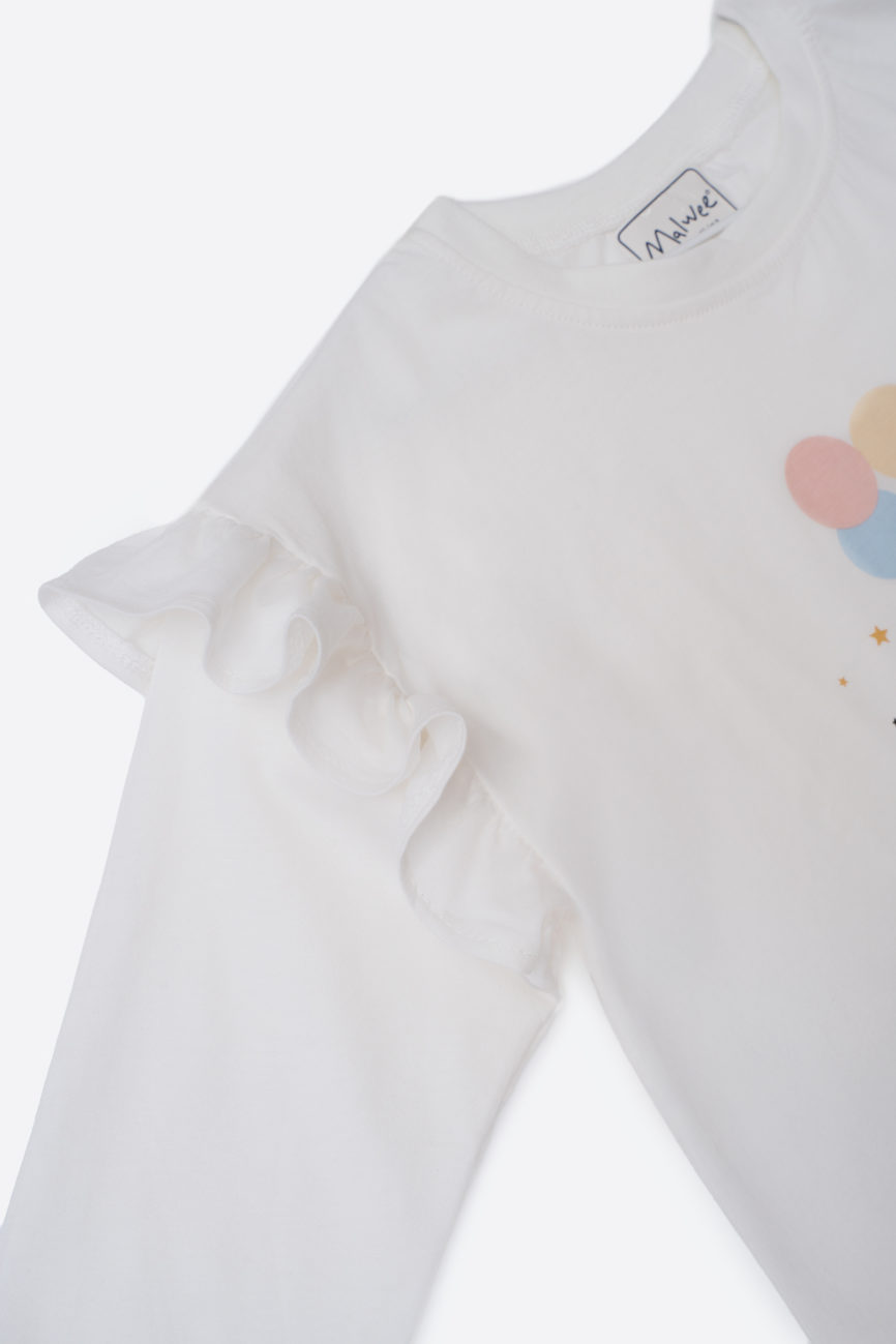 Лонгслив заяц с шарами