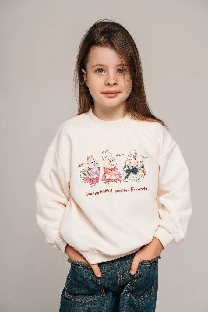 Свитшот зайчики с бантами