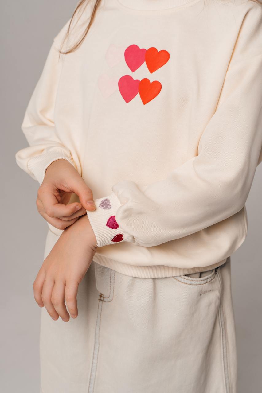 Свитшот сердечки