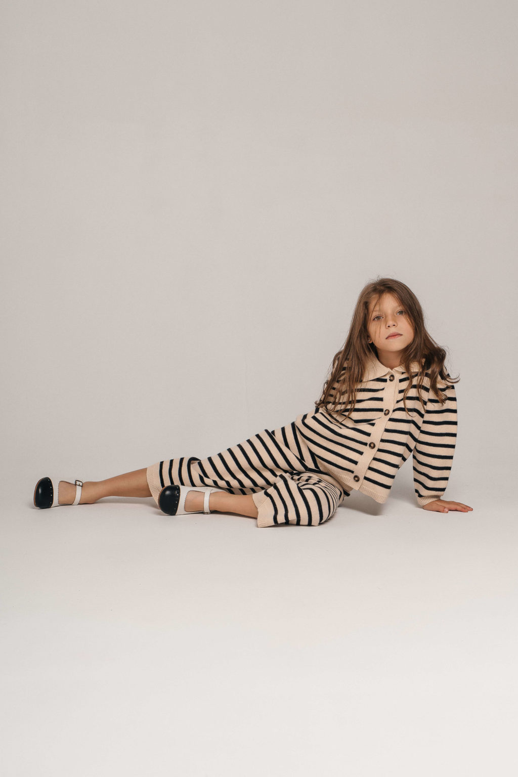 Комплект вязаный в полоску