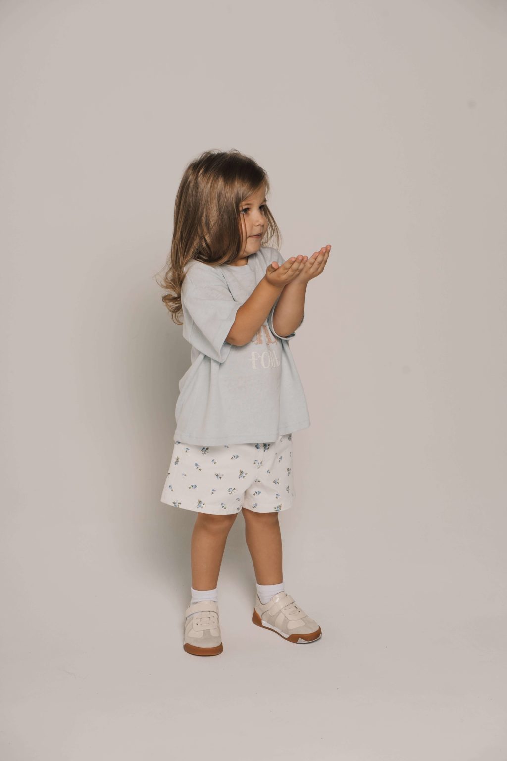 Шорты Голубые цветы