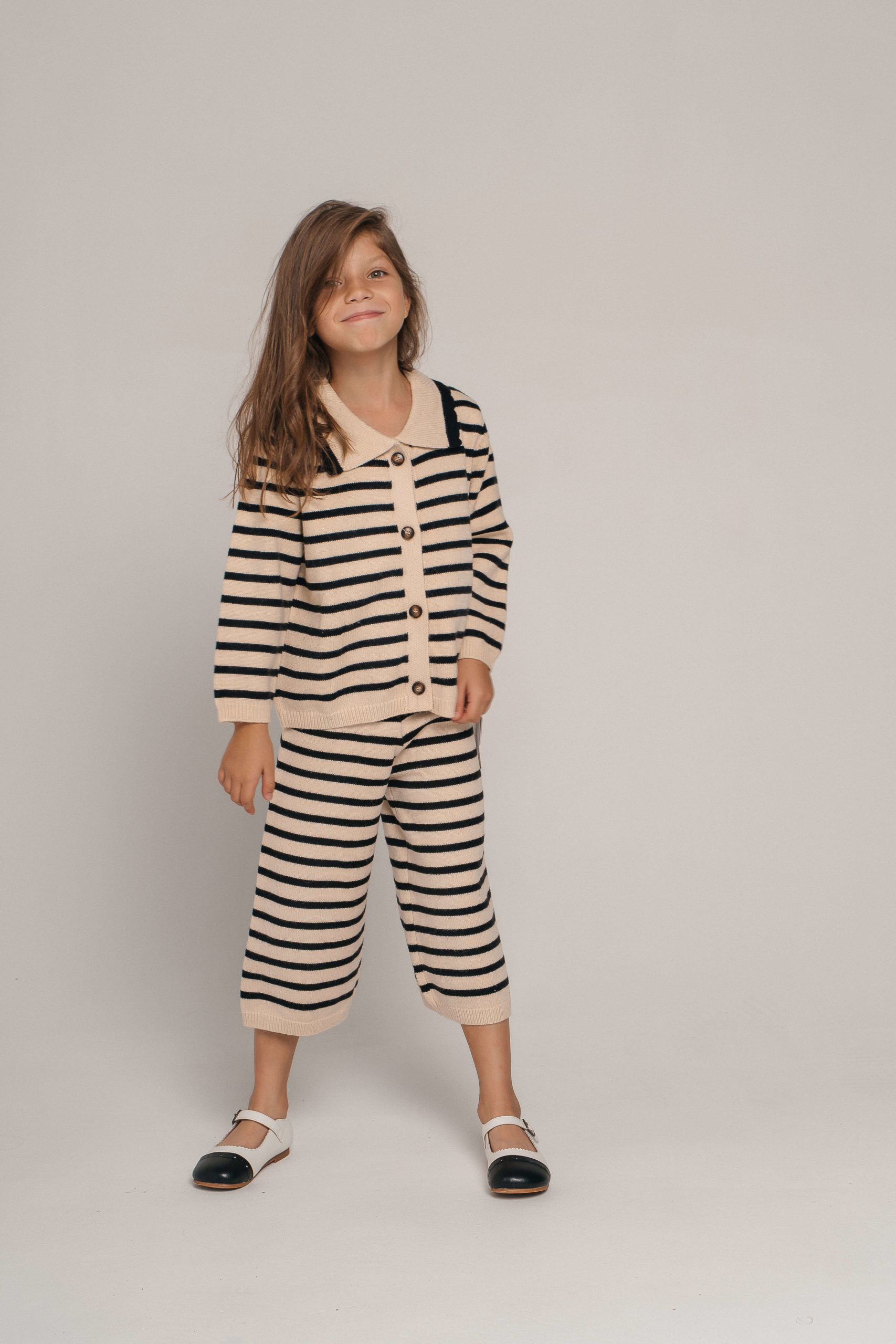 Комплект вязаный в полоску